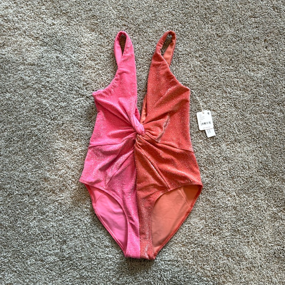 Free People / Juillet Lurex One Piece in Aura Shimmer
